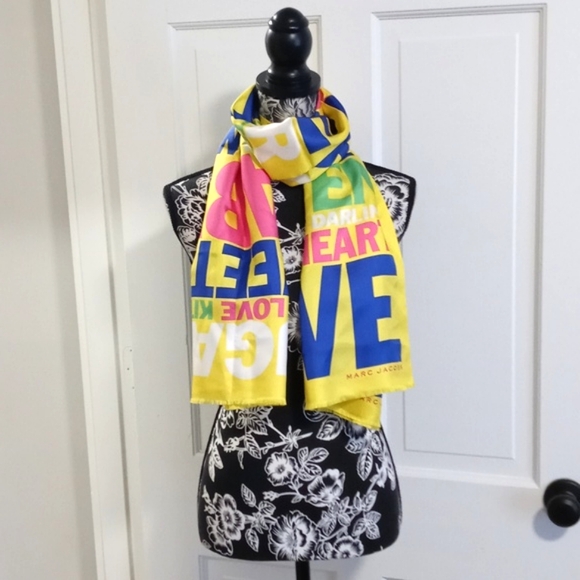 🆕️ 🌈VTG/RARE Marc Jacobs🌈 - Multicolor Scarf - Picture 2 of 7